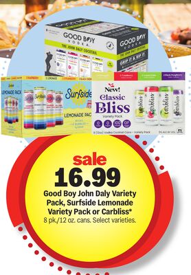 Good Boy John Daly Variety Pack, Surfside Lemonade Variety Pack or Carbliss*