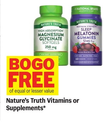 Nature's Truth Vitamins or Supplements*