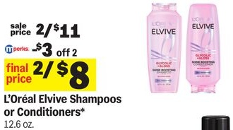 L'Oréal Elvive Shampoos or Conditioners*