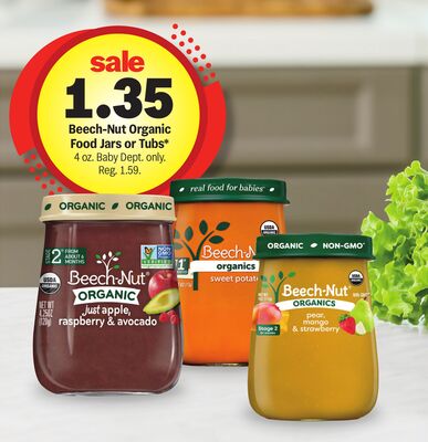 Beech-Nut Organic Food Jars or Tubs*