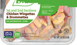 Just Bare Chicken Wingettes & Drumettes