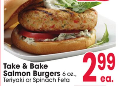 Take & Bake Salmon Burgers