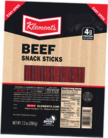 Klement's Summer Sausage 12 oz. or 7.2-8 oz. Meat Snack Sticks
