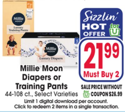 Millie Moon Diapers or Training Pants