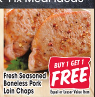 Fresh Seasoned Boneless Pork Loin Chops