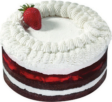 Strawberry Filled 3-Layer Cakes Whip Cream Cakes