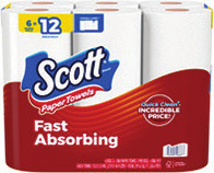 Scott Bath Tissue 8 ct., 1000 Sheet Roll or Scott Paper Towels 6 ct. Double Roll