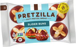 Pretzilla Hamburger, Sausage Pretzel Buns or Pretzel Slider Rolls