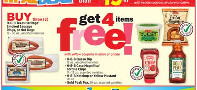 H-E-B Texas Heritage® Smoked Sausage Rings, or Hot Dogs