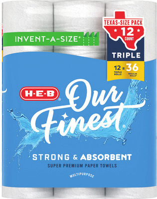 H-E-B Our Finest® Invent-A-Size Paper Towels