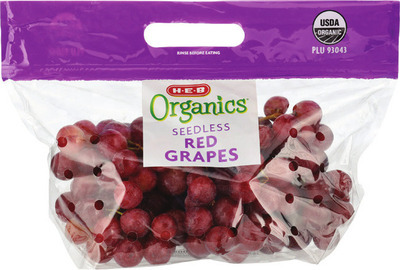 H-E-B Organics® Red Seedless Grapes