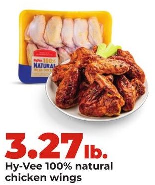 Hy-Vee 100% natural chicken wings