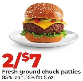 Fresh ground chuck patties