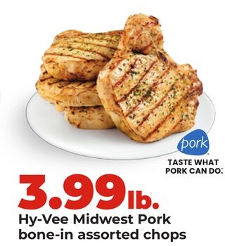 Hy-Vee Midwest Pork bone-in assorted chops