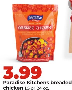 Paradise Kitchens breaded chicken