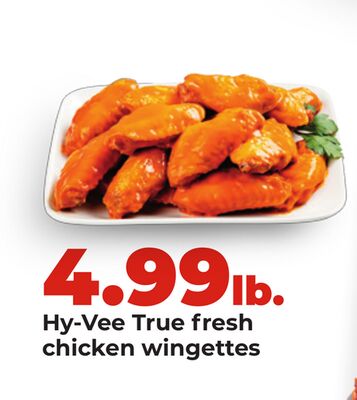 Hy-Vee True fresh chicken wingettes