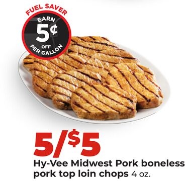 Hy-Vee Midwest Pork boneless pork top loin chops