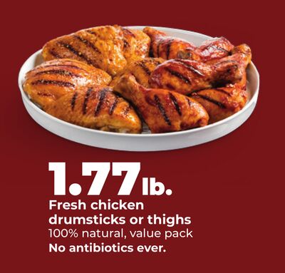 Fresh chicken drumsticks or thighs