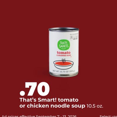 That's Smart! tomato or chicken noodle soup