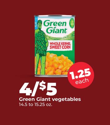 Green Giant vegetables