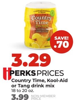 Country Time, Kool-Aid or Tang drink mix