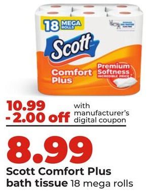 Scott Comfort Plus bath tissue