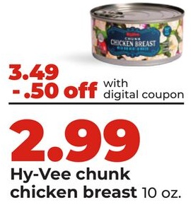 Hy-Vee chunk chicken breast