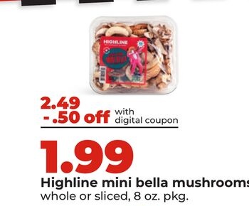 Highline mini bella mushrooms