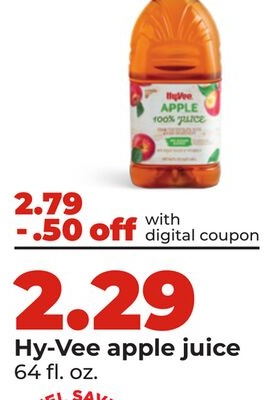 Hy-Vee apple juice