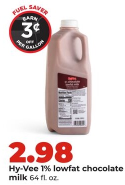 Hy-Vee 1% lowfat chocolate milk