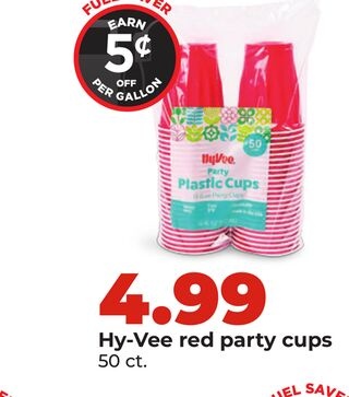 Hy-Vee red party cups