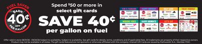 SAVE 40¢ per gallon on fuel