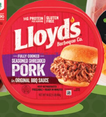Lloyd's BBQ shredded pork, beef or chicken