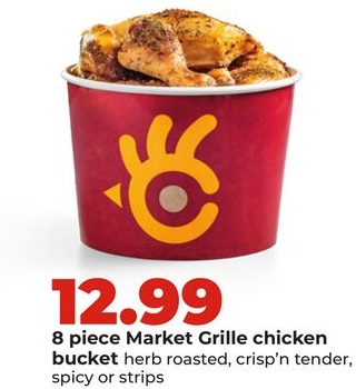 8 piece Market Grille chicken bucket
