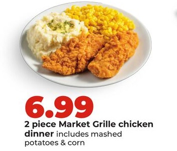 2 piece Market Grille chicken dinner
