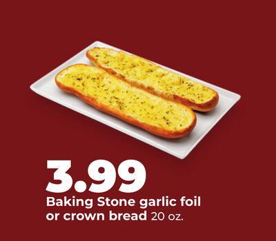 Baking Stone garlic foil or crown bread