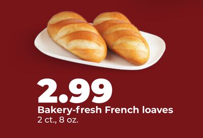 Bakery-fresh French loaves