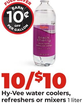 Hy-Vee water coolers, refresher or mixers