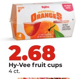 Hy-Vee fruit cups