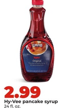Hy-Vee pancake syrup