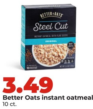 Better Oats instant oatmeal
