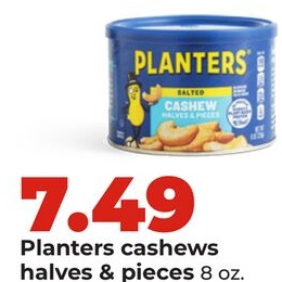 Planters cashews halves & pieces