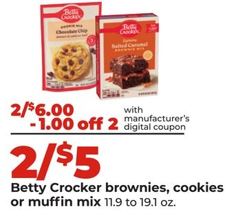 Betty Crocker brownies, cookies or muffin mix