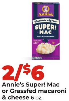 Annie's Super! Mac or Grassfed macaroni & cheese