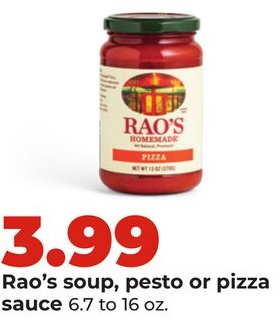Rao's soup, pesto or pizza sauce