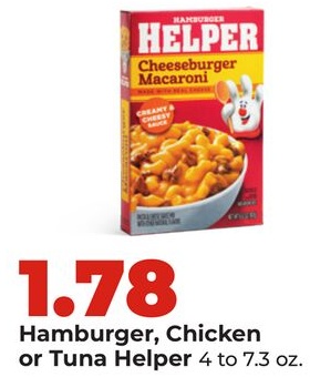Hamburger, Chicken or Tuna Helper