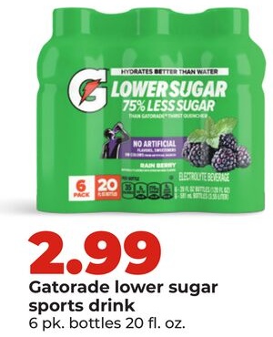 Gatorade lower sugar sports drink