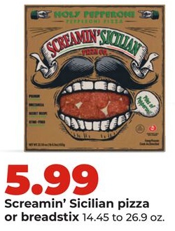 Screamin' Sicilian pizza or breadstix