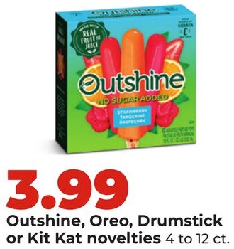 Outshine, Oreo, Drumstick or Kit Kat novelties