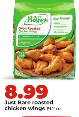 Just Bare roasted chicken wings